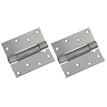 Self Closing Door Hinge, 6 Pack 4 Inch Heavy Duty Square Stainless Steel Mortise Spring Automatic Closer Hinge Hardware