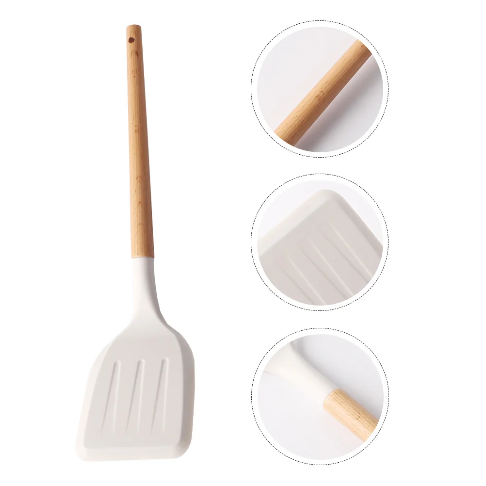 

Spatula Kitchen Handle Metal Woodturner Stick Wok Spoon Pan Set Cooking Wide Non Utensil Cookware Spatulasflexible