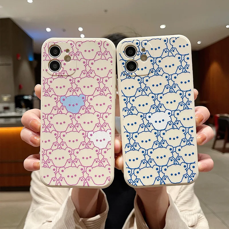

iPhone12 raging mobile phone shell blue powder mobile phone shell iPhone13 creative mobile phone shell iPhone11/7/8/x