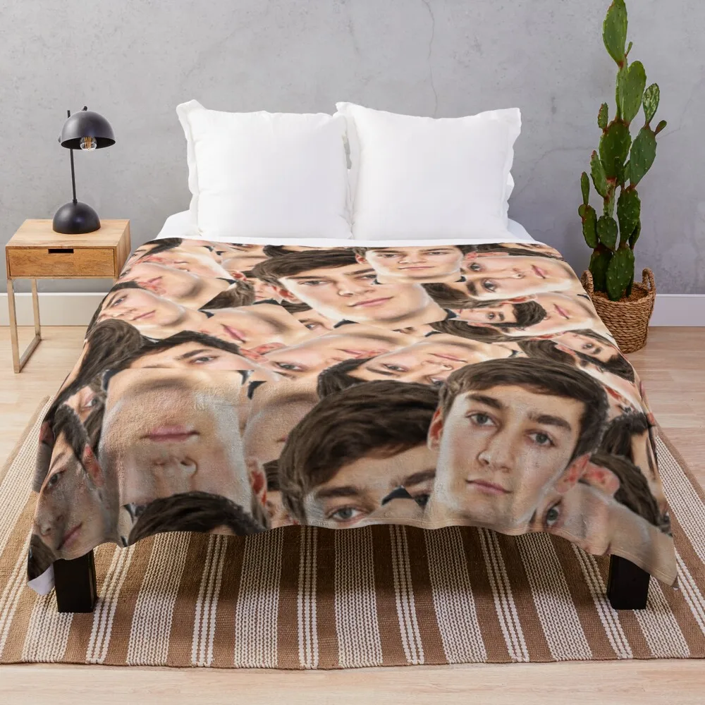 

George Russell face Quadrant Throw Blanket thermal blanket comfort recieving blankets vintage blanket