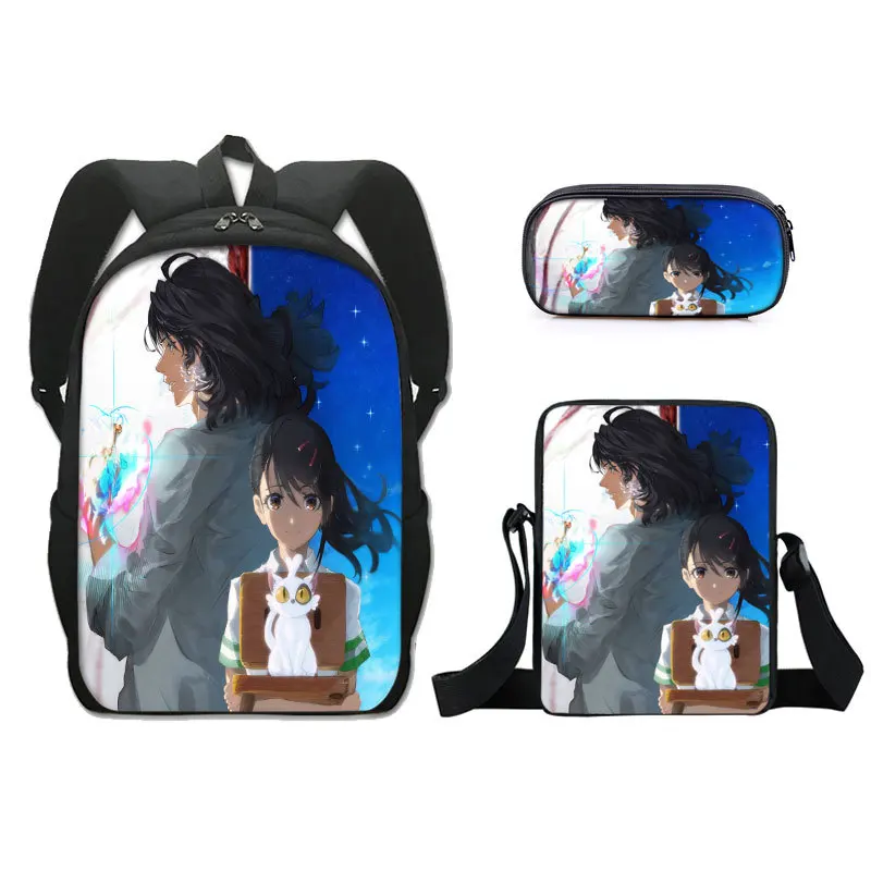 

3 шт./комплект, рюкзак для ноутбука, с 3D-принтом