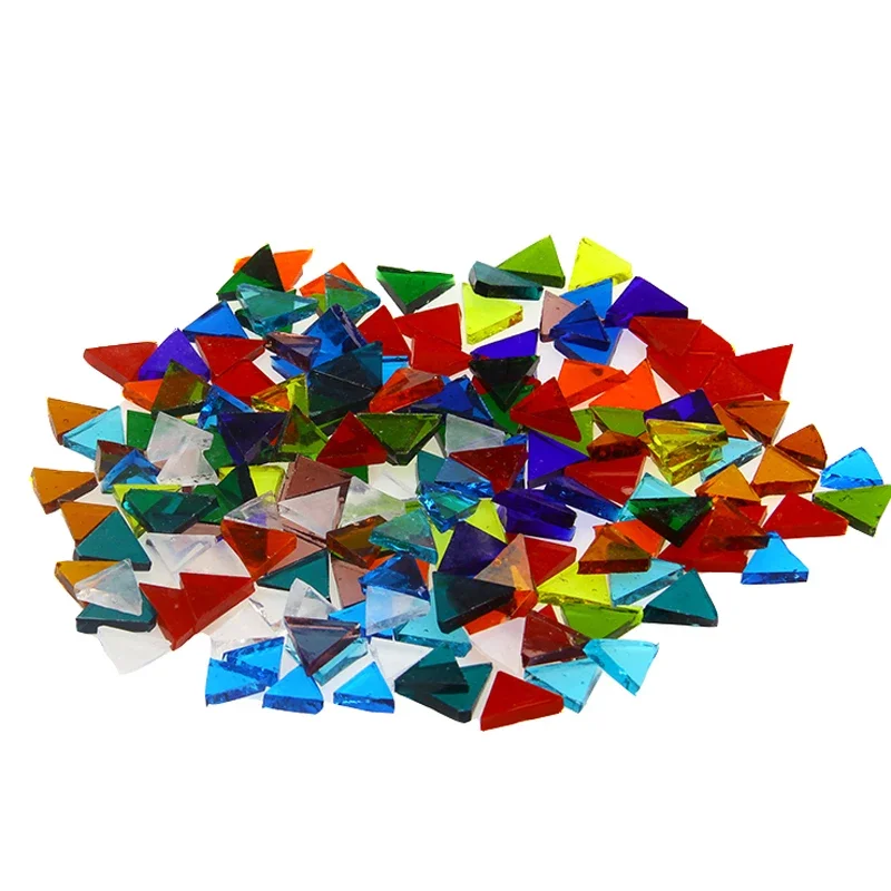 120 г/4 23 унций (прибл. 200 шт.) 1 см треугольная полупрозрачная слюдяная мозаичная