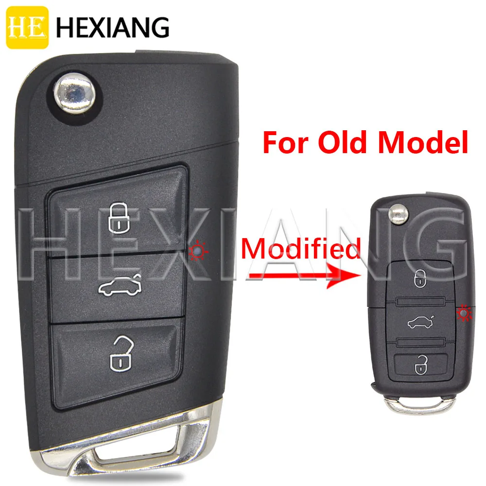 DR Старая модель модифицированный флип-чехол для ключа автомобиля HU66 VW Volkswagen Golf 4 5