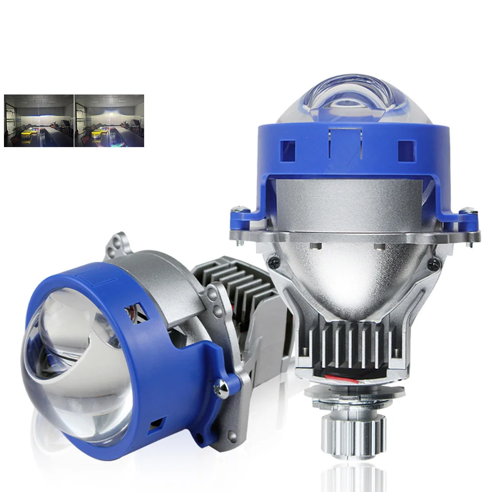 

New 3-inch Lossless Bi Led Dual-lens Projector Laser Lens Retrofit H4 H7 9005 9006 Hi Lo Beam 55W 2Pcs Headlight Car Lamp Light