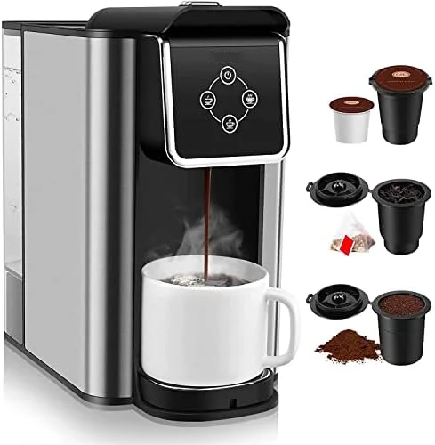 

Serve Machine, 3-in-1 Pod Maker For K-Cup Capsule, Ground Brewer, Loose Tea maker, 6 to 10 Ounce Cup, Removable 50 Oz Reserv
