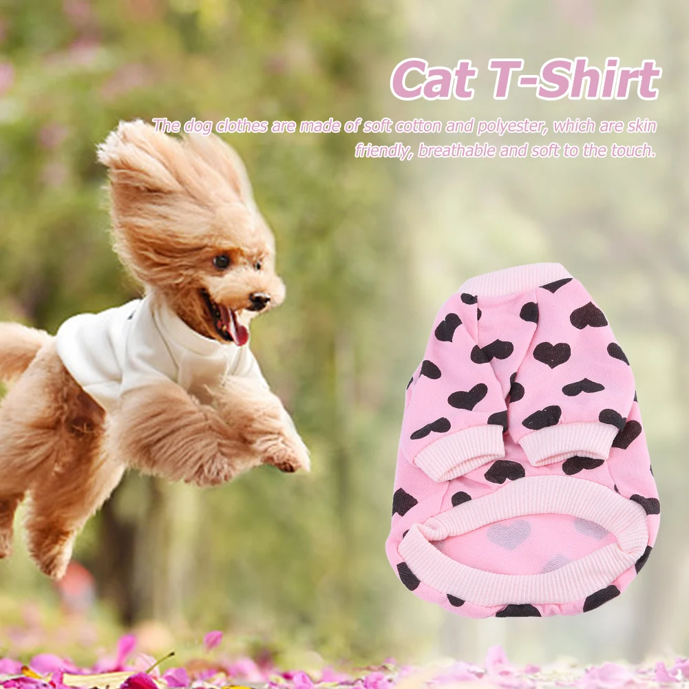 

Костюм Кошки с принтом в виде сердца и звезд, дышащий жилет для щенков и кошек, спортивная одежда, одежда для щенков, милая мягкая одежда для ...