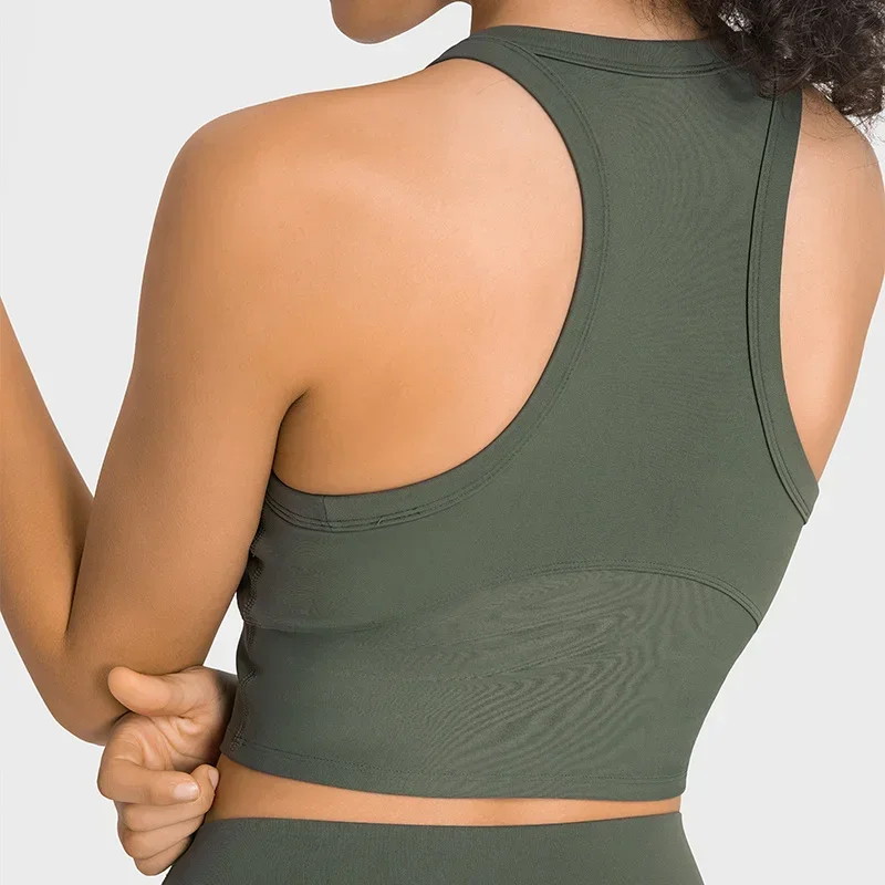 Встроенная нашивка на грудь женский жилет для йоги спортивный бюстгальтер