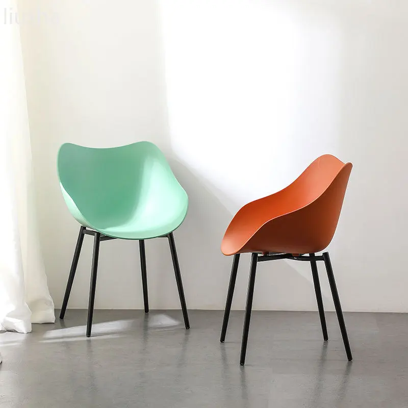 

Classic furniture backrest lazy stool casual creative Nordic restaurant dining chair creative designer vanity chair furniture