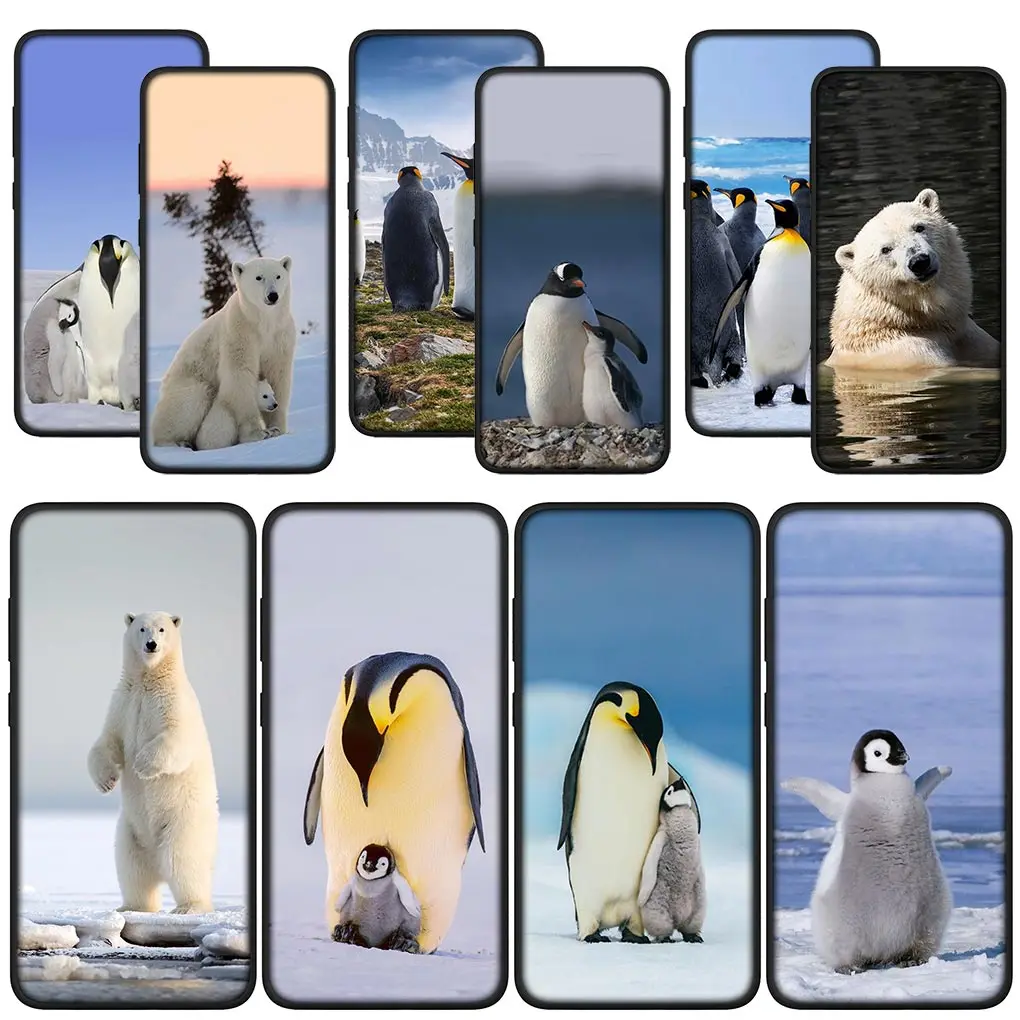 Пингвин белый медведь сфенсидэ для OPPO A17 A15 A16 A17K A16K A53 A54 A57 A78 A79 A58 A38 A98 A94 A92 A72 A52 A96 A74