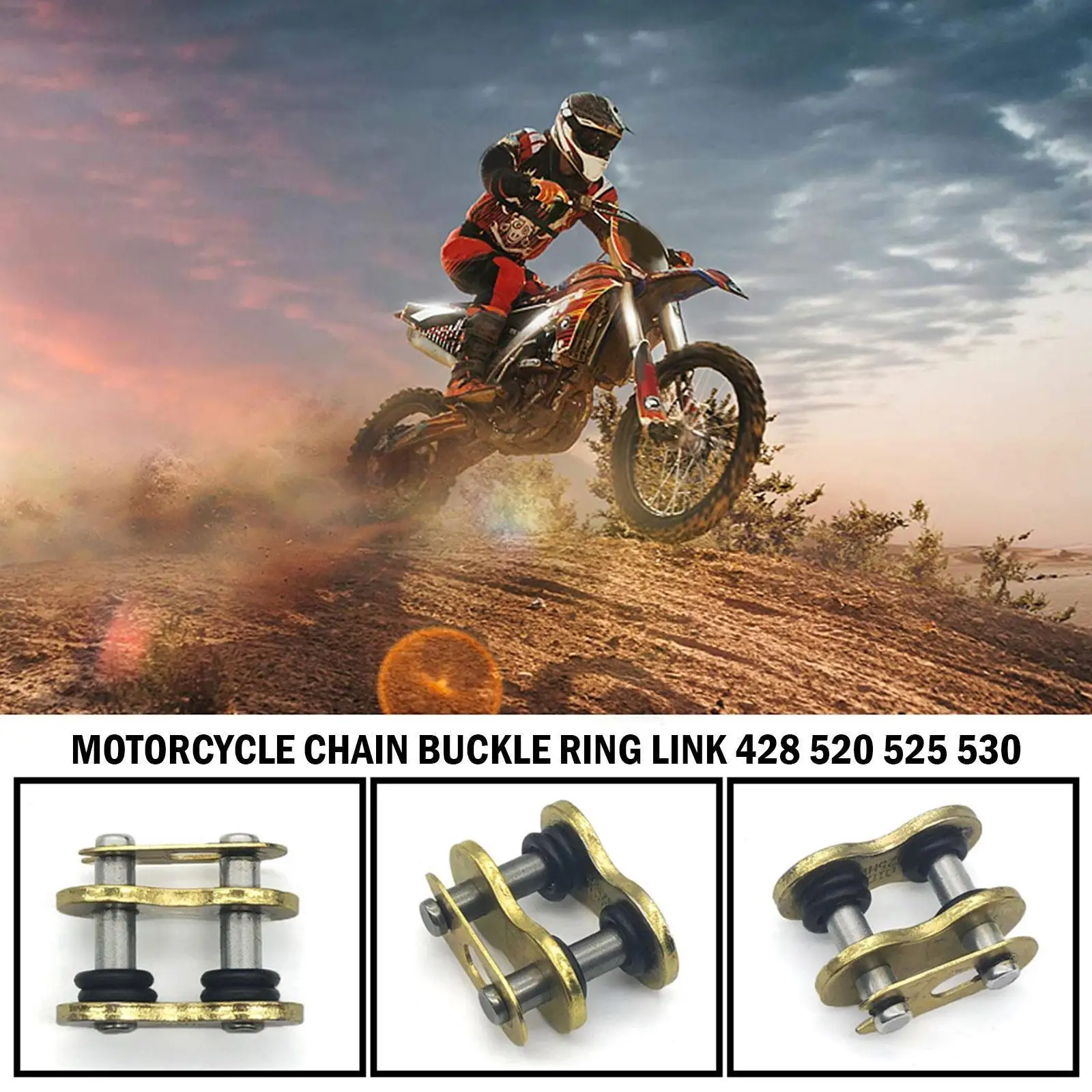 

Motorcycle Chain Buckle Ring Link 428 520 525 530 Heavy Link Master Joint Chain Chain O-ring Lock With Connector Connecting X9g1