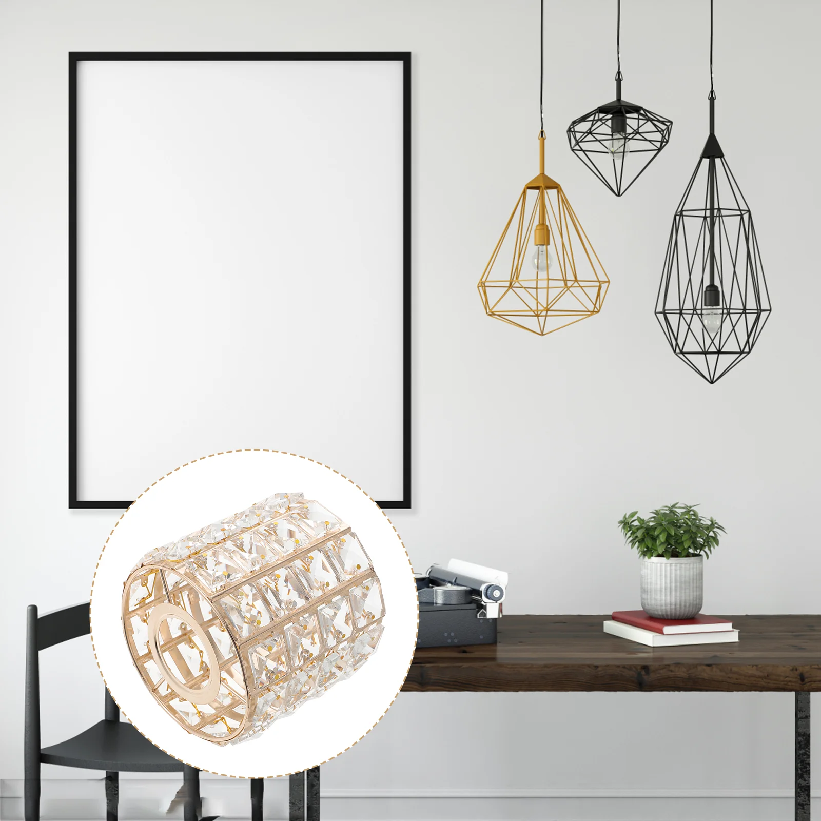 Потолочный напольный настенный светильник с крышкой из хрусталя |