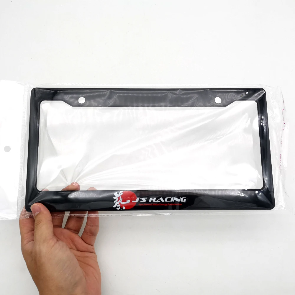 1 шт. модные бирки в стиле JDM значок JS RACING рамка для номерного знака автомобиля