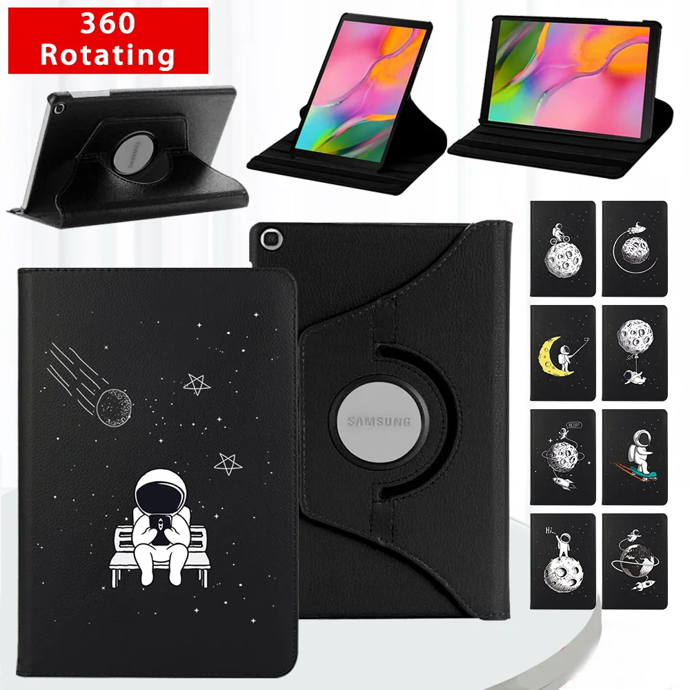 

For Galaxy Tab A8 10.5" X200/S6 Lite 10.4" P610 360 Rotating Case Leather Stand Cover Samsung Tab A7 10.4" T500/Tab A 10.1" 2019