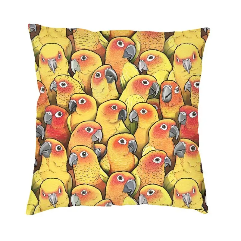 

Чехол для подушки, вельветовый, 40x40 см, с изображением птиц, двусторонний