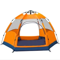 automatic multi person outdoor 3 5 people hexagonal tent camping rainproof and windproof spring speed opening
