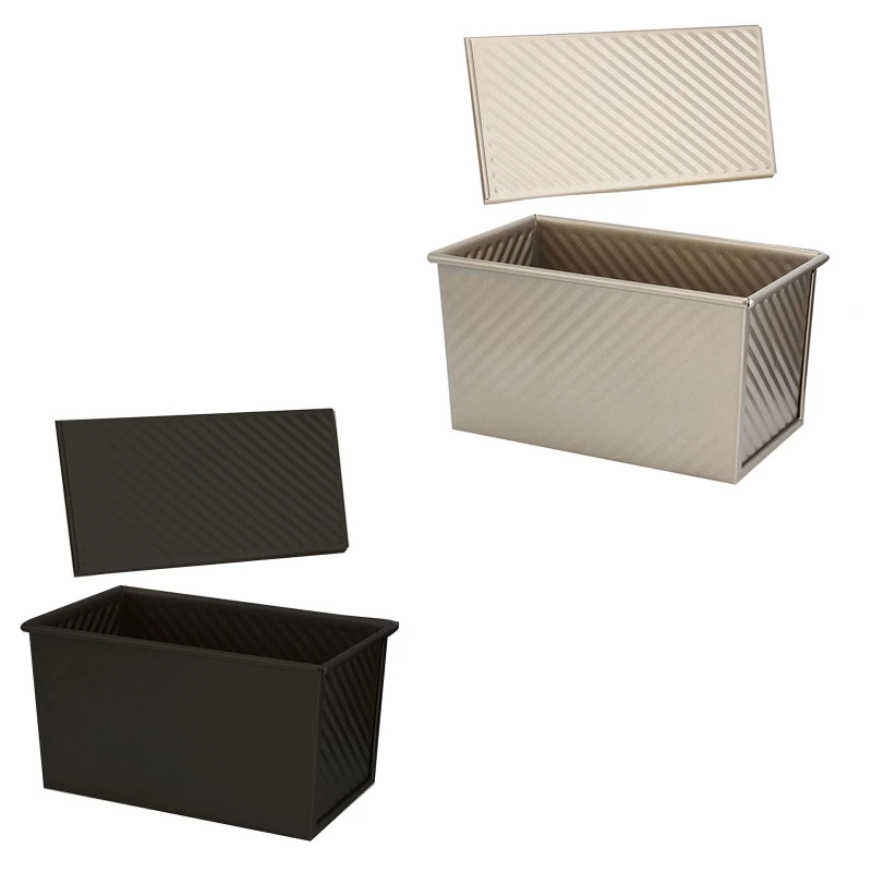 

E9LD Loaf Pan with Cover Bread Baking Mould Non-Stick Cake Toast Box Easy to Use