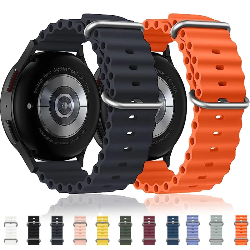 

Ocean Strap for Samsung Galaxy Watch 4 classic 42mm/46mm Samsung Watch4 40mm/44mm Silicone strap replacement Amazfit gts 2e Band