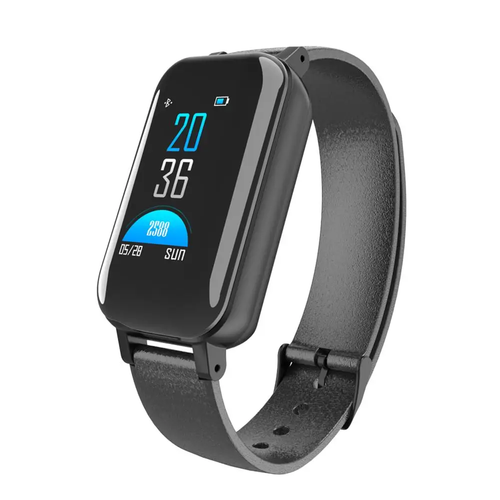 T89 TWS Bluetooth-совместимый умный Браслет фитнес-трекер часы браслет гарнитура
