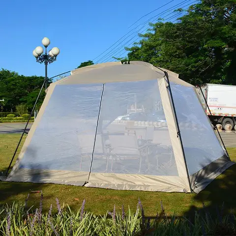 Семейная Палатка с защитой от комаров, тент для рыбалки, сетчатый тент, навес для пляжа и автомобиля, навес на 5-8 человек, уличный солнцезащитный навес для кемпинга