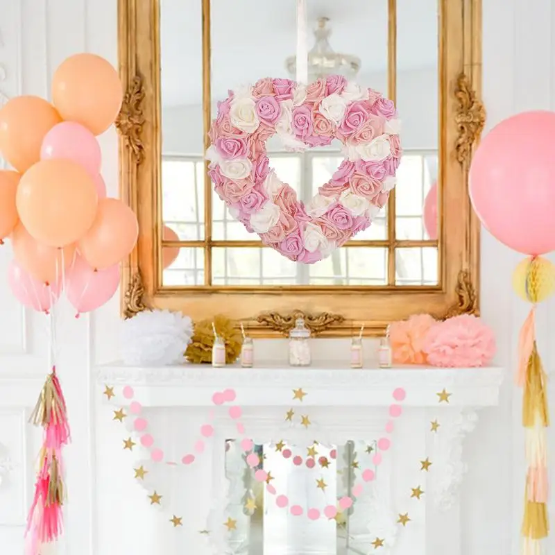 День святого Валентина дверной венок искусственный цветочные венки