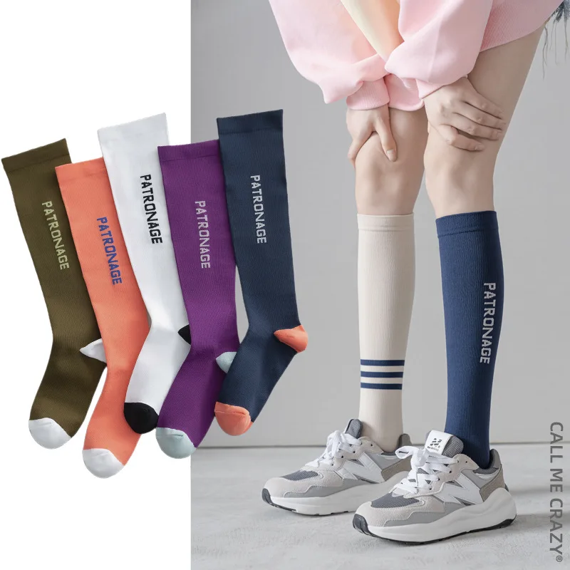 

Pressure socks female mid-thigh knee-high calf socks Japanese ins fitness jitterbug netroots AB mandarin duck cotton socks
