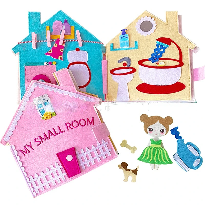 Умная войлочная 3D тканевая наклейка, книга для детей, малышей, детей, Ранняя стимуляция, довольно выйдет, монтессорри, интерактивные вещи Умная войлочная 3D тканевая наклейка, книга для детей, малышей, детей, Ранняя стимуляция, довольно выйдет, монтессорри, интерактивные вещи