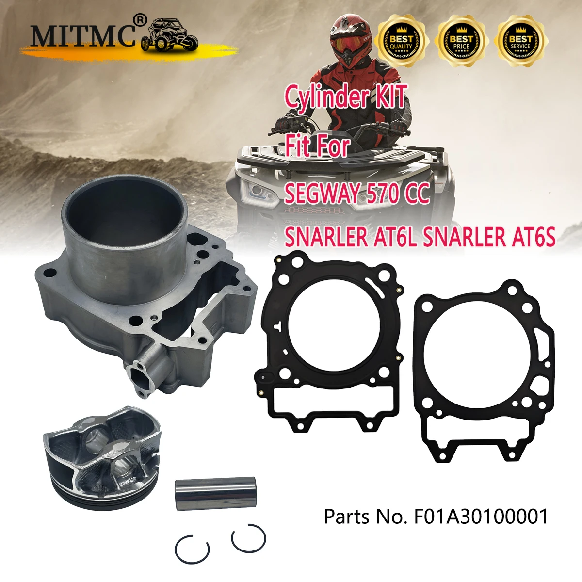 

Комплект поршня цилиндра для EMBIELLAGE 570CC SEGWAY 570 SW-F01A 30100001 SEGWAY SNARLER AT6L SNARLER AT6S ATV Номер запчастей. F01A 30100001