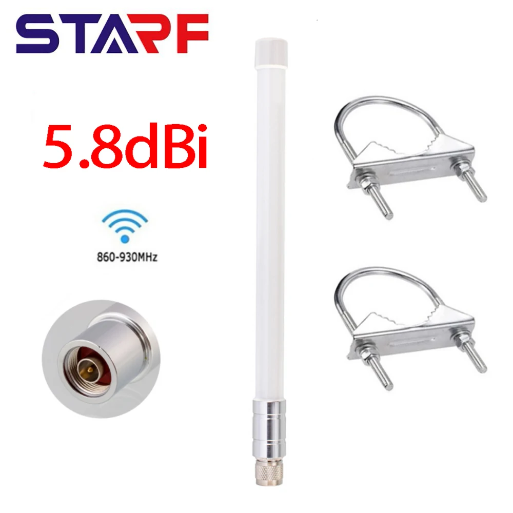 

860-930 МГц 3-дБи наружная LORA антенна для гелиевых горнодобывающих станков N-Male Omni Стекловолоконная антенна LTE прием на большие расстояния