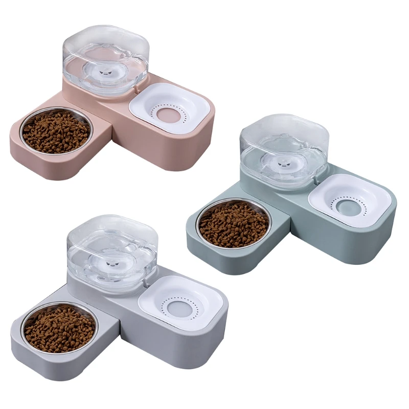 

Pet Dog for Cat Bowl Automatic Feeder Fountain Water 1.5L Drinking Feeding Container for Kitten Puppy