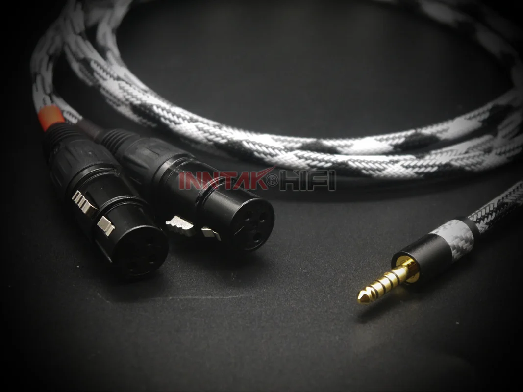 Аудиокабель HIFI Balance 4 мм к 2 XLR мама/4 папа