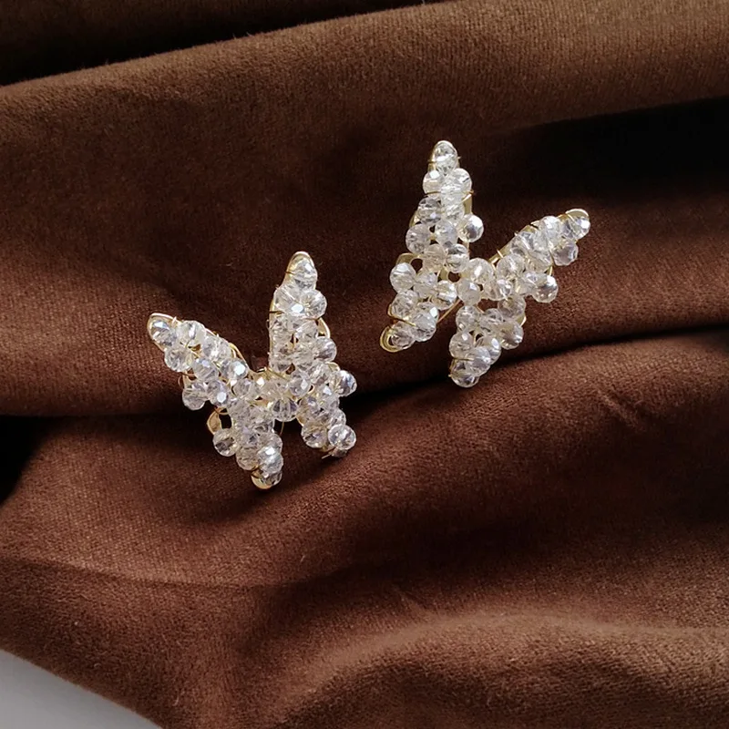 

Online Celebrity Fashion Earrings Hand-woven Butterfly Earrings Korean Ins Wind Korean Fashion