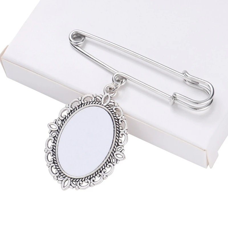 

Diy Heat Transfer Tray Holder Photo Frame Brooch Aluminum Sheet Hold Family Photo Lace Frame Holder Brooch Pendant