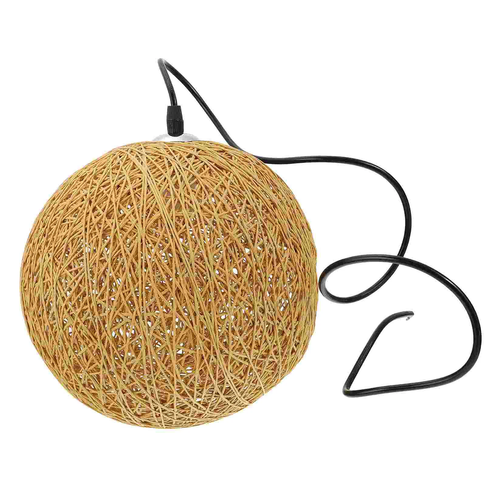 

Rattan Ball Chandelier Cover Ceiling Lamp Woven Baskets Restaurant Lampshade Light Decoration Dome Pendant