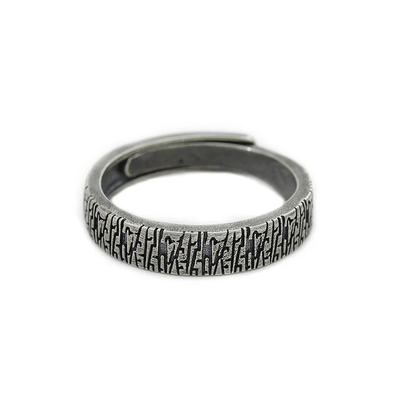 

Романтическое мужское кольцо на палец с изображением деревьев и леса, регулируемое модное серебряное кольцо, мужское ювелирное изделие, подарок для парня