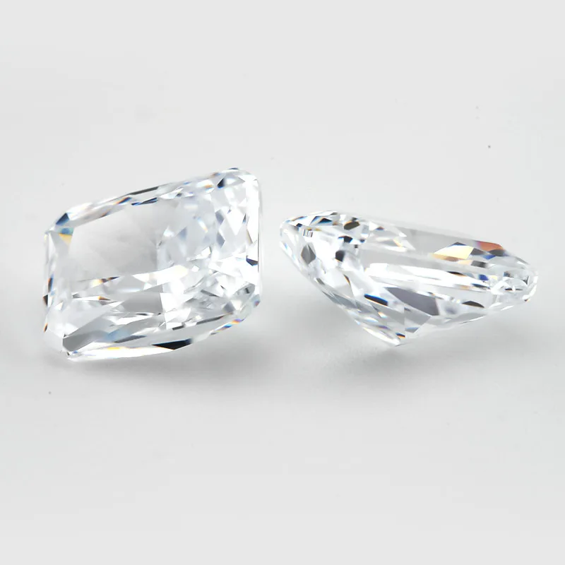 Размер 6x8 ~ 8x10 мм 01 # белый восьмилучевой Блестящий кубический камень с