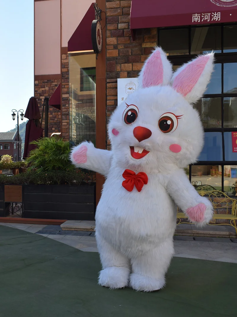 Надувной кролик-талисман Simbok мультяшная кукла костюм китайского зодиака кролик