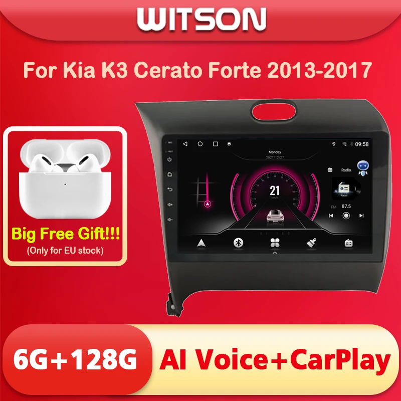 

WITSON AI VOICE Android 11 GPS Car DVD Player FOR KIA K3 2012-2015 Touch Screen Video 2din Wireless CarPlay 4G Modem