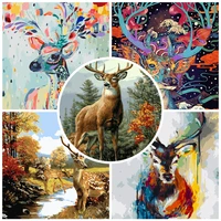 2022 paint girl diy painting by numbers animal deer 40x50cm va 2070 paint with numbers drawing set