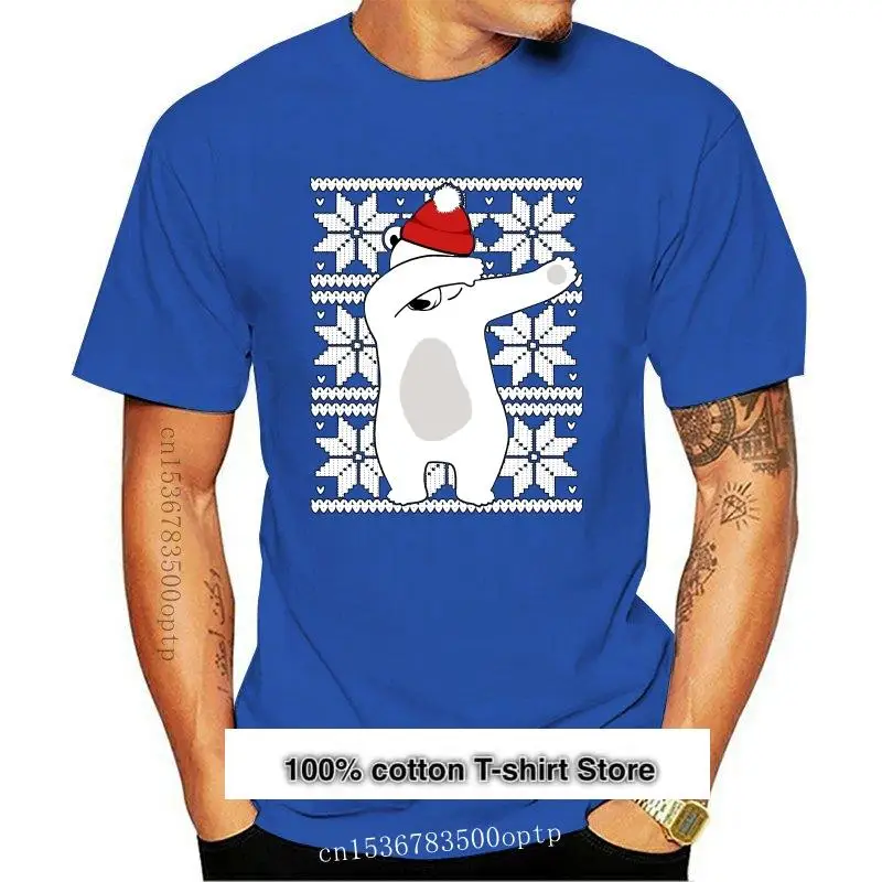 

Camiseta con estampado de oso Polar Dab para hombre, suéter de moda de algodón, camiseta de verano, novedad