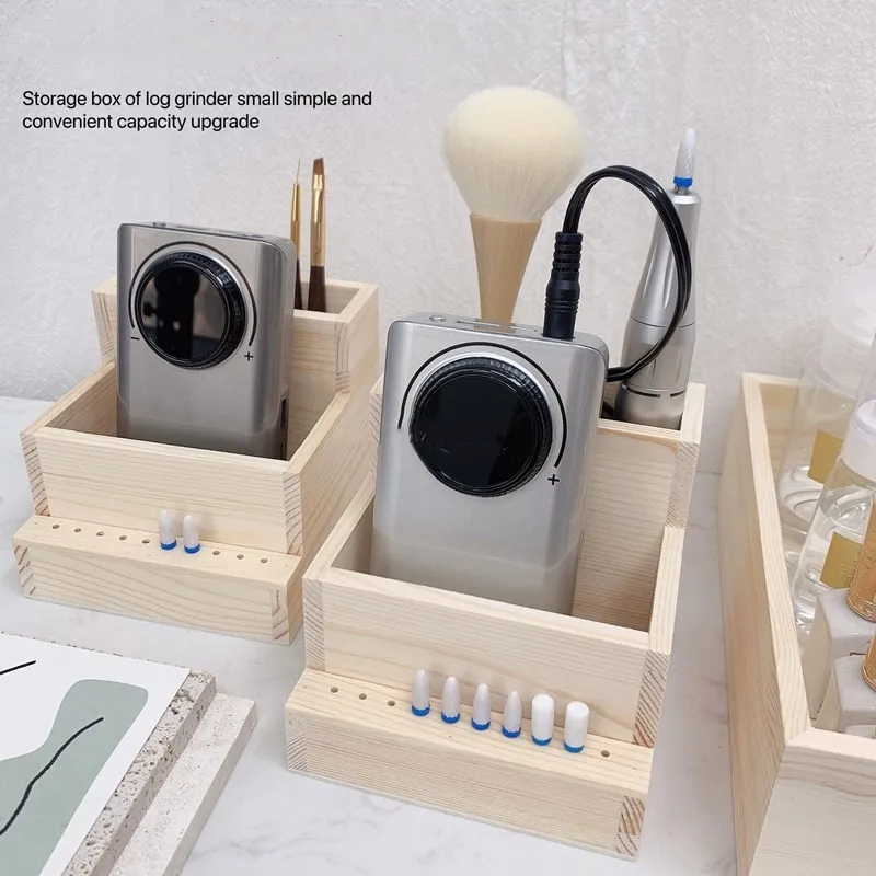 Машинка для маникюра с деревянным держателем 3 ряда