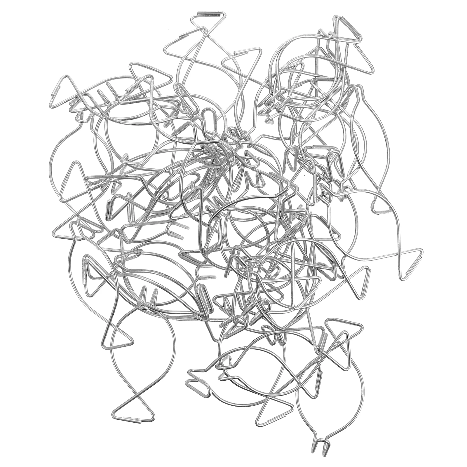 

100 Pcs Office Signs Automatic Rebound Hook Steel Ceiling Hangers Clips Squeeze Grid Tile Figure 8 Suspended Ceilings