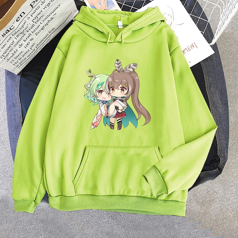 

VTuber Ceres Fauna Waifu Hoodies Kawaii Cartoon Casual Long Sleeve Sweatshirt Hololive Printed Pullovers Mens Hoodie with Pocket