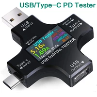 usb tester type c usb c tester voltage current tester detector reader multimeter color screen for phone laptop power bank etc