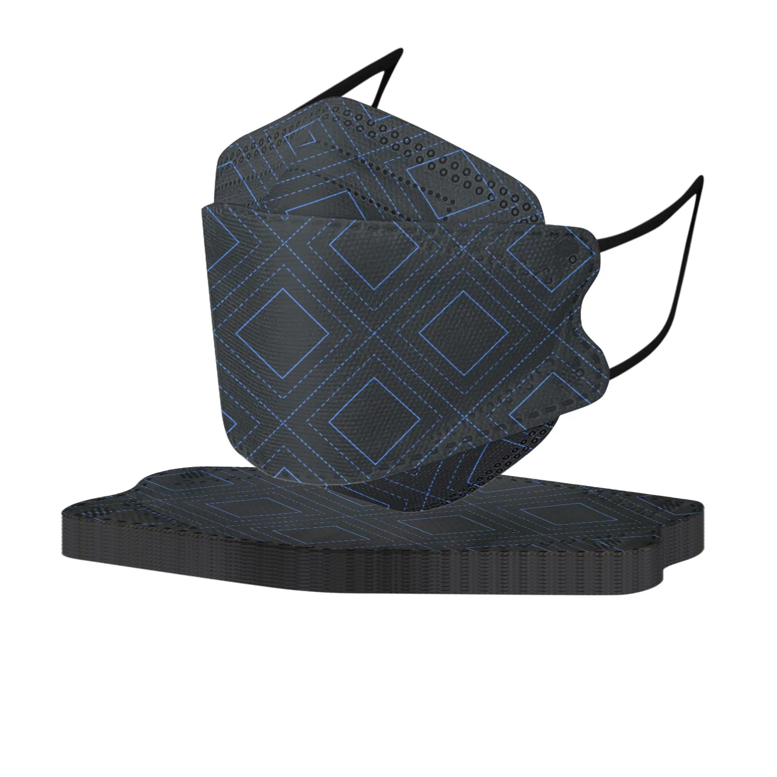 10 шт. одноразовые маски для взрослых с геометрическим принтом |
