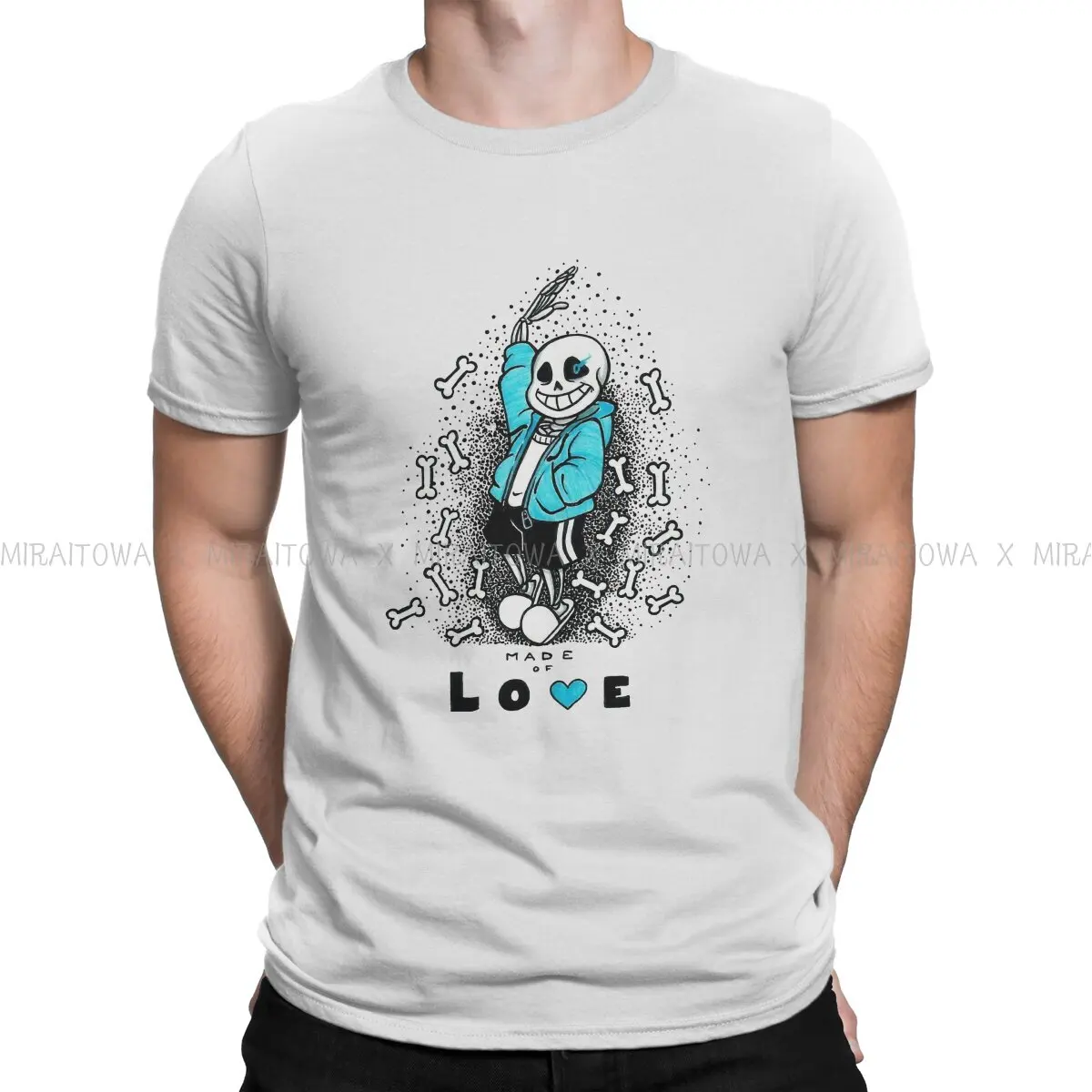 

Undertale Role Playing Game TShirt for Men Sans Made of Love Soft Summer Sweatshirts T Shirt Novelty New Design Loose