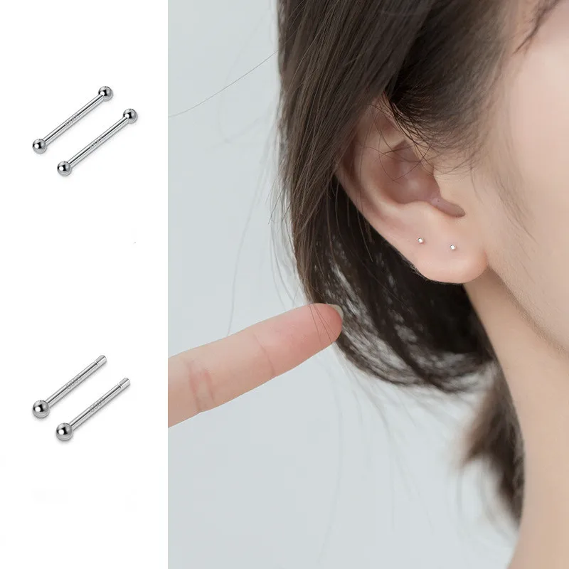 

Pierced Ears Earings Studs Prevent Allergy Sterling Silver Fine Jewelry Minimalist Stud Earrings For Women Girls Korean b006