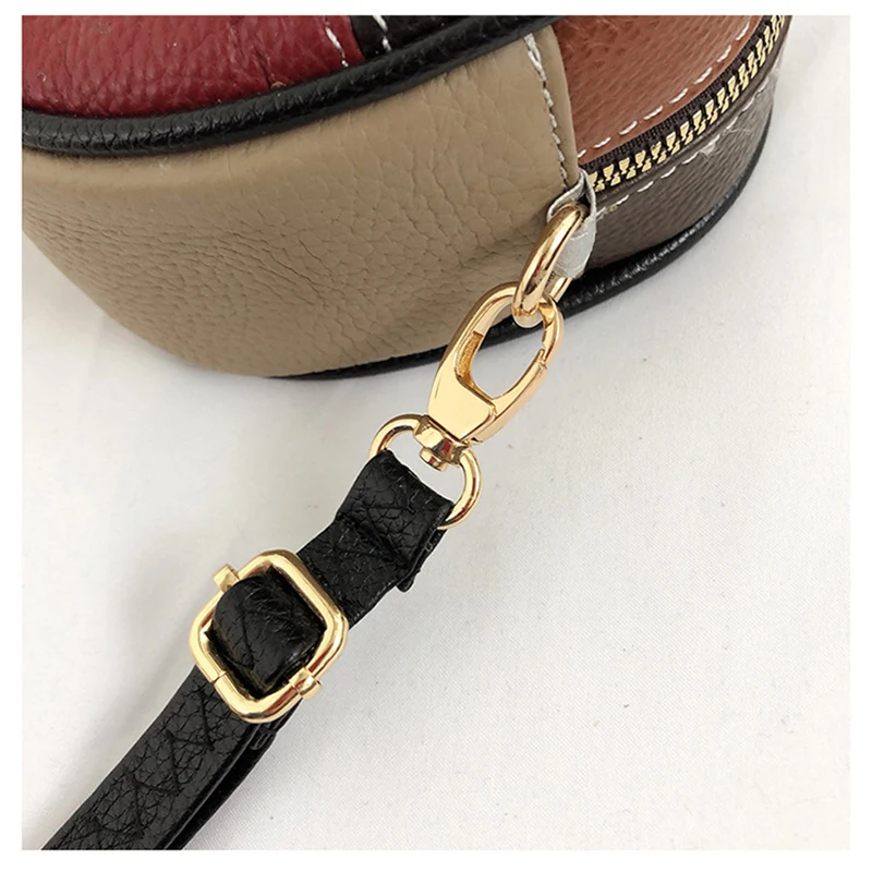 Cowhide New Classic Fashion Crossbody Bag Retro Trendy Shoulder Bag Contrast Panel Checkered Shoulder Bag Small Square Bag