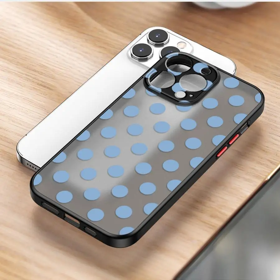 Фото Роскошный чехол Ins Polka Dots для iPhone 17 Pro Max 15 7 8 SE 11 17e 16 Plus 12 14 XS XR 13 Mini Air Back Phone Cover №2