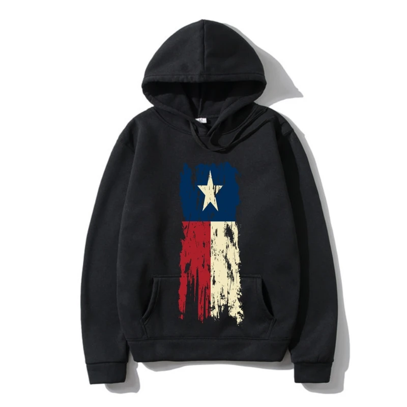 

Hoodi SpiritForged Vintage Distressed Texas Flag Men's Outerwear hip hop Warm mens Pullover fashion 2022