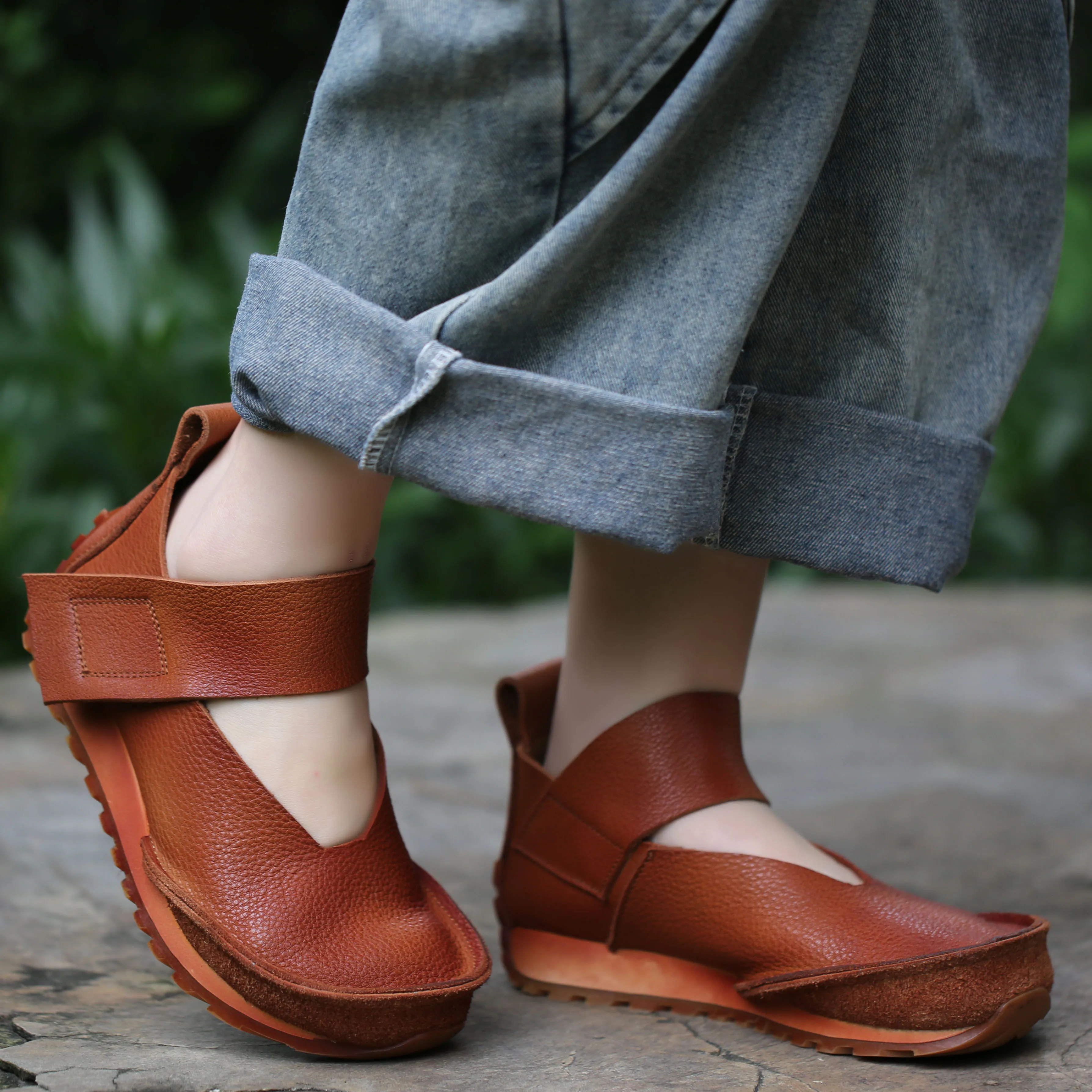 Броги женские из натуральной кожи